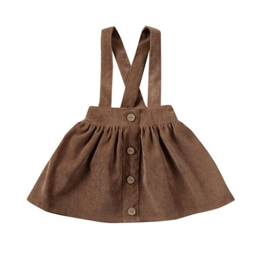 Kid Baby Girl Strap Suspender Skirt Corduroy Party Overalls Autumn A Line Toddler Girls Casual Clothing Outfits 1-6Y