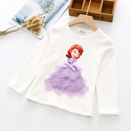 Baby Girls T Shirts Autumn Casual Princess Clothes Toddler Kids Long Sleeve Blouse Tops Children Clothing T-shirt Cotton