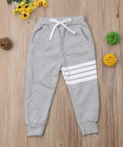 New Arrivels Sports Pants Kids Boy Girl Striped Harem Long Pants Toddler Trousers Bottoms Sweatpants
