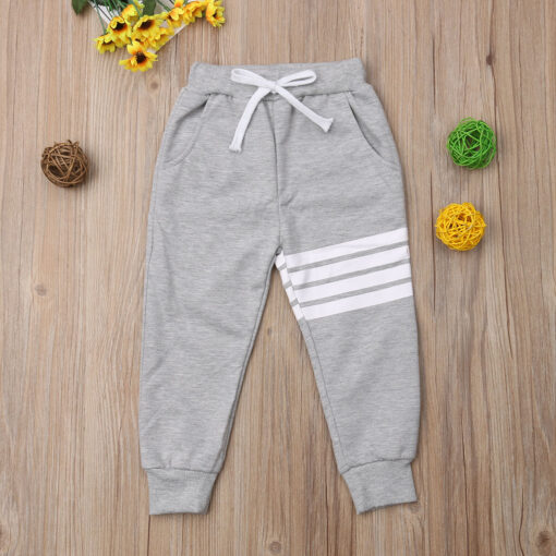 New Arrivels Sports Pants Kids Boy Girl Striped Harem Long Pants Toddler Trousers Bottoms Sweatpants