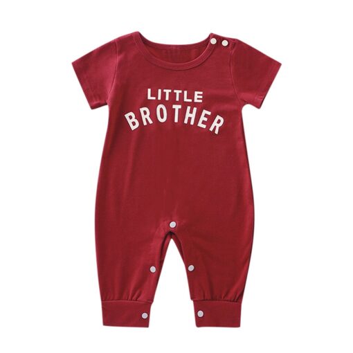 Newborn Infant Baby Boy Girl Button Letter Long Sleeve Romper Jumpsuit Playsuit Clothes Christmas Organic Cotton Baby Clothing