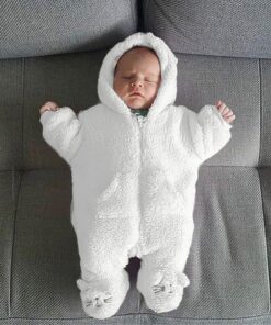 Baby Romper For Newborns New Born Baby Clothes Newborn Infant Baby Boy Girl Hooded Cartoon Flannel Romper Jumpsuit Warm Clothes