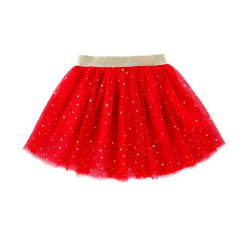 2020 Fashion Kids Mesh Miniskirts Girls Princess Stars Glitter Dance Ballet Tutu Brand Sequin Party Girl Faldas Skirt Elastic
