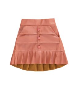 2020 Fashion Kids Girls Pleated Skirts Solid Elastic Waist Mini Skirts Outfits 1-5Y Summer Clothes