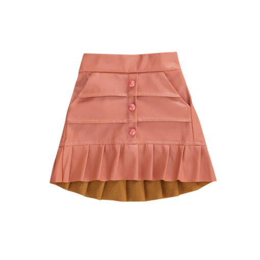 2020 Fashion Kids Girls Pleated Skirts Solid Elastic Waist Mini Skirts Outfits 1-5Y Summer Clothes