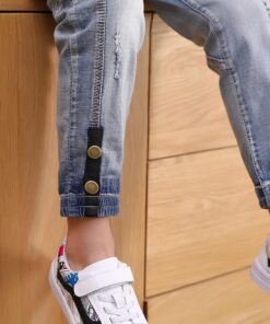 Boy Jeans Loose Solid Casual For spring Autumn Boys Jeans Children's Fashion Jeans for age 3 4 5 6 7 8 9 10 11 12 13 14 years