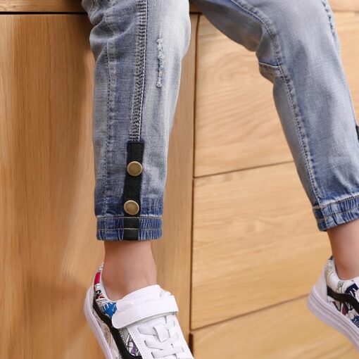 Boy Jeans Loose Solid Casual For spring Autumn Boys Jeans Children's Fashion Jeans for age 3 4 5 6 7 8 9 10 11 12 13 14 years