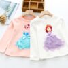 Baby Girls T Shirts Autumn Casual Princess Clothes Toddler Kids Long Sleeve Blouse Tops Children Clothing T-shirt Cotton
