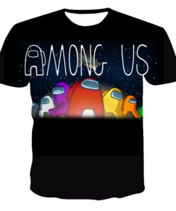 2021 Summer New 3D Printed T-shirt Among Us Anime Cartoon Game Boys and Girls T-shirts