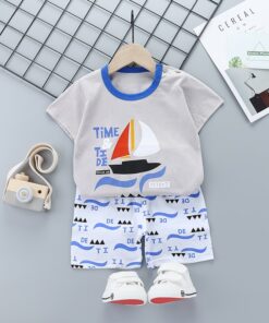 Unni-yun Casual Baby Kids Sport Clothing Plaid Lion Clothes Sets for Boys Costumes 100% Cotton Baby Clothes 6M -4 Years Old