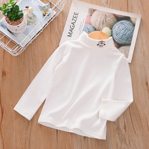 Toddler Children's Clothing TOPS Boys and Girls Autumn Winter Turtleneck Bottoming Shirt Baby Long-Sleeved T-shirt Autumn Kids