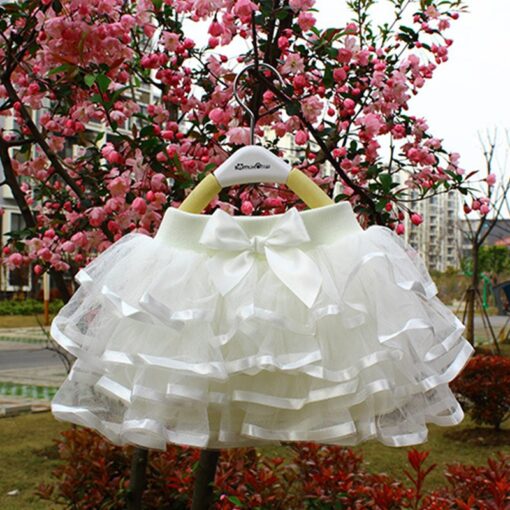 Tutu Skirt Girls Cake Tutu Pettiskirt Dance Mini Skirt Birthday Princess Ball Gown Children Kids Clothes 4 Layers Tulle Skirts