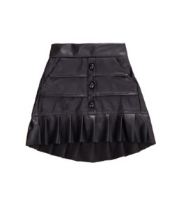 2020 Fashion Kids Girls Pleated Skirts Solid Elastic Waist Mini Skirts Outfits 1-5Y Summer Clothes