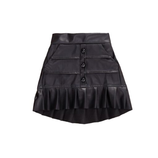 2020 Fashion Kids Girls Pleated Skirts Solid Elastic Waist Mini Skirts Outfits 1-5Y Summer Clothes
