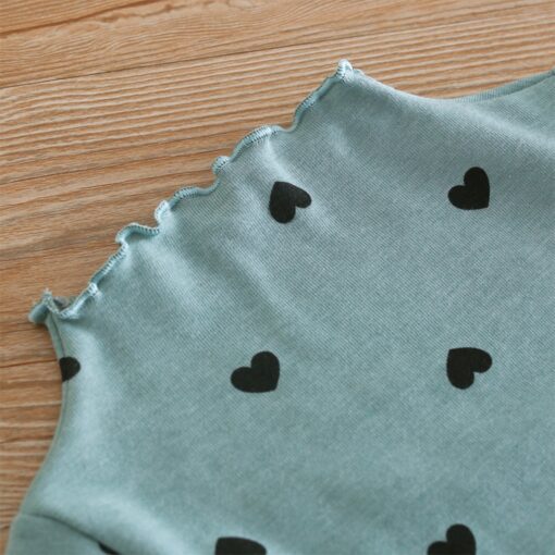 Children Long Sleeves Bottoming Shirt T-Shirt Newborn Infant Kawaii Heart-Shaped High Collar Clothing Toddler Winter Warm Tops