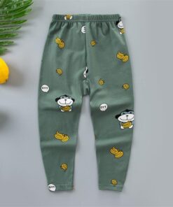 3-12Y Kids Children Boys Girls Bottom Pants Autumn Spring Lycra Thin Cartoon Kids Harem Pants Kids Girls Leggings Trousers