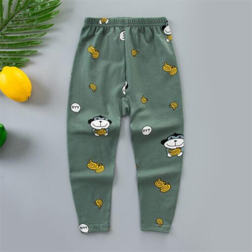 3-12Y Kids Children Boys Girls Bottom Pants Autumn Spring Lycra Thin Cartoon Kids Harem Pants Kids Girls Leggings Trousers