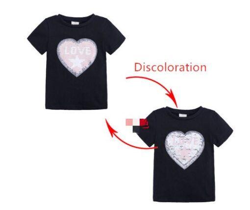 Changing Color and Pattern Switchable Sequins Boys TShirts Kid Fashion Marvel Hero T Shirt Children Top Clothes Summer