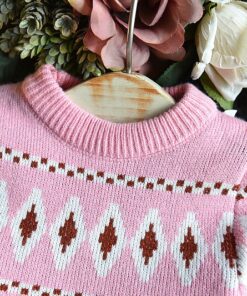 Girls Autumn Dress 2020 New Winter Baby Kids Knitted Bottoming Ladies National Jacquard Long-Sleeved Stretch Slim Sweater Dress