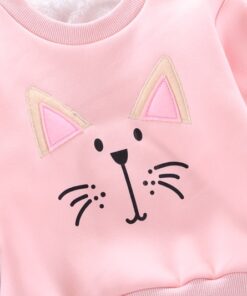 IENENS Winter Baby Girls Padded Pullovers Clothing Toddler Boy Sweatshirts Kids Cartoon Bear Hoodies T-shirt 1 2 3 4 Years