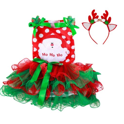 Fancy New Year Baby Girl Carnival Santa Dress For Girls Summer Mouse Christmas Children Clothing Party Tulle Kids Costume