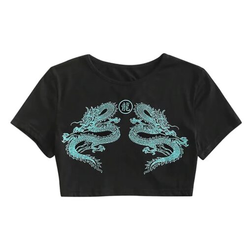 chinese style Dragon print summer t shirt Women Ladies girl Tie-dye Print Sleeveless Pullover Vest Tank tee Tops Shirts hot