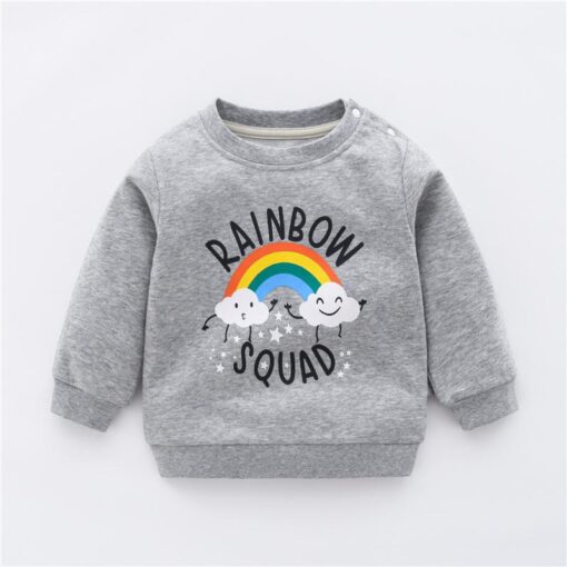 Autumn New Cute Toddler Girl Clothes Fashion Boys Sweatshirt Cartoon Animals Pattern Long Sleeve O Neck Cotton Baby Warm Outfits