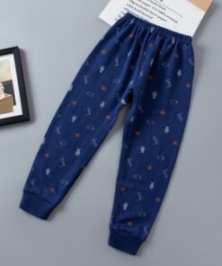 Cartoon Kids Long Pants Cotton Single Boy Cotton Trouser Striped Baby Tight Mouth Pyjama Bottoms Cotton Panties for Girl