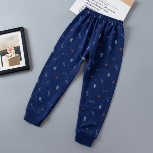 Cartoon Kids Long Pants Cotton Single Boy Cotton Trouser Striped Baby Tight Mouth Pyjama Bottoms Cotton Panties for Girl