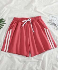 Women Shorts Summer Casual Solid Drawstring shorts high waist loose shorts for girls Soft Cool female short M-2XL