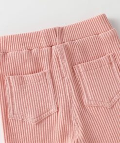Autumn Baby Boys Girls Leggings Toddler Ribbed Pp Pants Kids Trousers Solid Color Little Boy Harem Casual Cotton Bottoming Pant