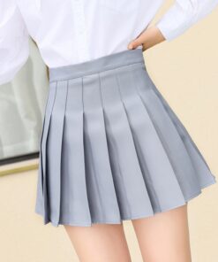 QRWR Summer Women Skirts 2020 New Korean High Waist Plaid Mini Skirt Women School Girls Sexy Cute Pleated Skirt with Zipper