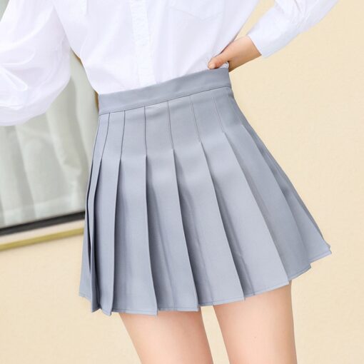QRWR Summer Women Skirts 2020 New Korean High Waist Plaid Mini Skirt Women School Girls Sexy Cute Pleated Skirt with Zipper