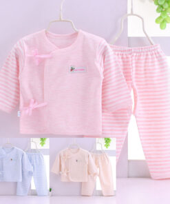 HIPAC Newborn Baby Infant Clothes Set Cotton Baby Boys Girls Tops+Pants Suits Cute Cartoon Baby Underwear All Season Style