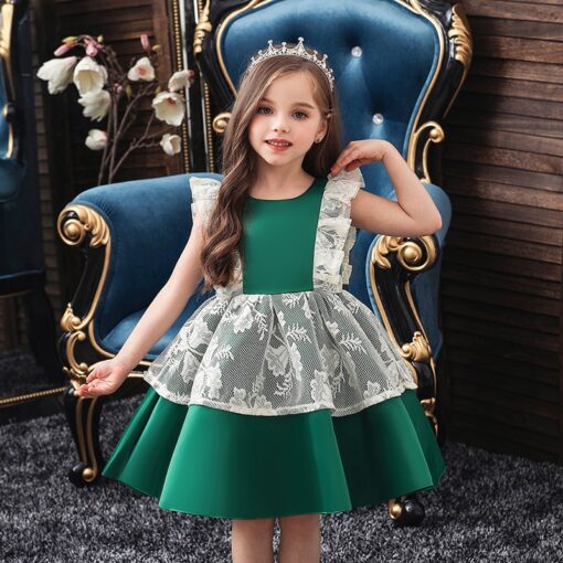 Party Princess Dress Children kids clothes 5 colors 3-14yrs Hot Selling Baby Girls Flower sequins Dress High quality new 2020