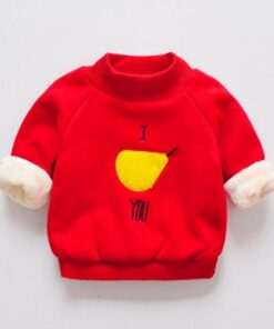 Baby Boy Girls winter Sweatshirts kids warm Pullover Clothes Children Sweatshirts Kids Girl Plus velvet thick Tops Costume