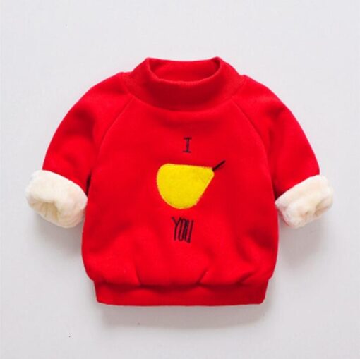 Baby Boy Girls winter Sweatshirts kids warm Pullover Clothes Children Sweatshirts Kids Girl Plus velvet thick Tops Costume