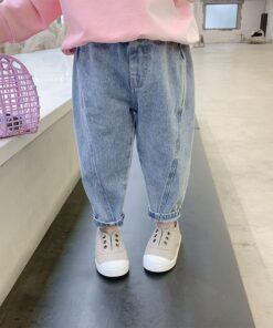 Girls Jeans for Kids spring autumn Trousers Children Jeans Kids Fashion Denim Pants Baby Boys Jean Infant Clothing XIAO LU MAO