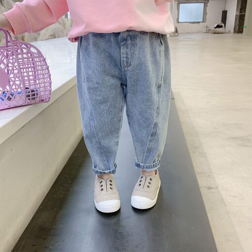 Girls Jeans for Kids spring autumn Trousers Children Jeans Kids Fashion Denim Pants Baby Boys Jean Infant Clothing XIAO LU MAO