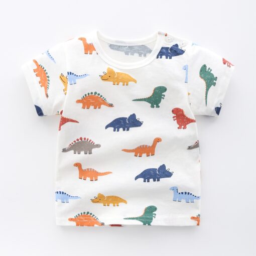 Girls 6M-5Y summer T-Shirts short sleeve Tees Kids Children Casual Cartoon Unisex cotton T-Shirts Boy baby clothes girls tops