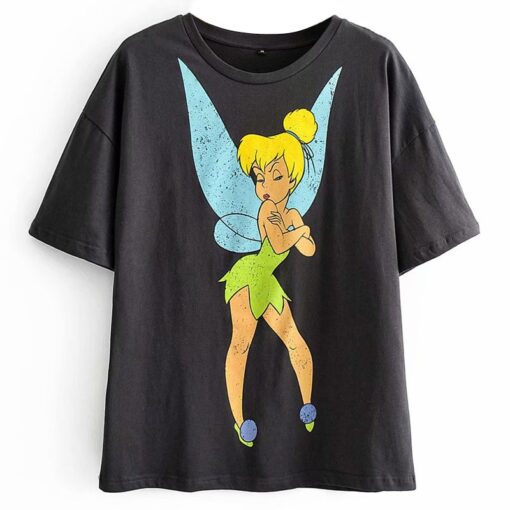 Disney Cartoon Cotton T-Shirt Women 2020 Summer Casual Mickey Mouse Daisy Duck Tshirt Women Vintage Streetwear Tee Tops T-Shirts