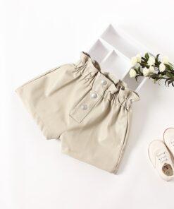 2020 New autumn winter Kids faux leather Shorts pants For Girls baby Princess Children 6 8 10 12 years