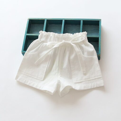 Summer Kids Casual Shorts Soft Cotton Beach Trousers Baby Girl Pure Color Short Pants Children's Wear