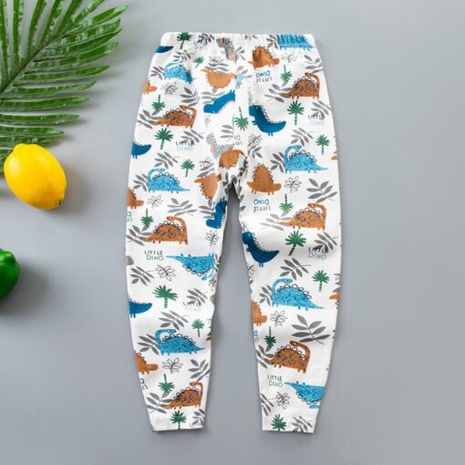 3-12Y Kids Children Boys Girls Bottom Pants Autumn Spring Lycra Thin Cartoon Kids Harem Pants Kids Girls Leggings Trousers