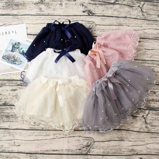 1-6T Girls Baby Ballet tutu Skirts Pink Gray Short Cake Skirt Wavy Infant Pearl children Princess tule rok Baby Skirts meisjes