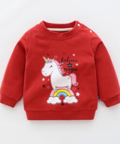 Autumn New Cute Toddler Girl Clothes Fashion Boys Sweatshirt Cartoon Animals Pattern Long Sleeve O Neck Cotton Baby Warm Outfits