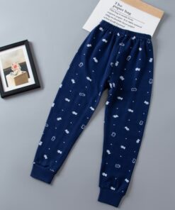Cartoon Kids Long Pants Cotton Single Boy Cotton Trouser Striped Baby Tight Mouth Pyjama Bottoms Cotton Panties for Girl