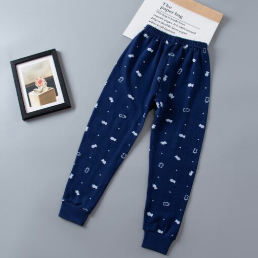 Cartoon Kids Long Pants Cotton Single Boy Cotton Trouser Striped Baby Tight Mouth Pyjama Bottoms Cotton Panties for Girl