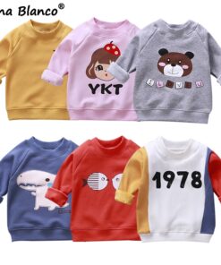 12M-5T Kids Sweatershirts Toddler Boys Girls Velet Sweatshirt Autumn Winter Warm Pullover Cotton Hoodies Children Outwear Tops