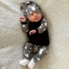 2Pcs Newborn Infant Baby Boys girls clothing set Christmas Cartoon Print Romper+Pants+Hat Outfits baby clothes Christmas navidad